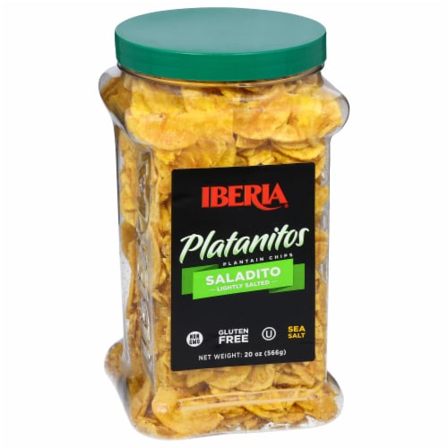 Iberia Lightly Salted Plantain Chips 20 oz Perspective: left