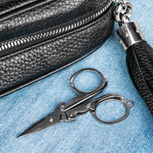 3" Folding Scissors, Chrome Plated Perspective: left