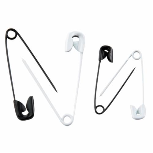 SINGER® Color Safety Pins - Black/White Perspective: left