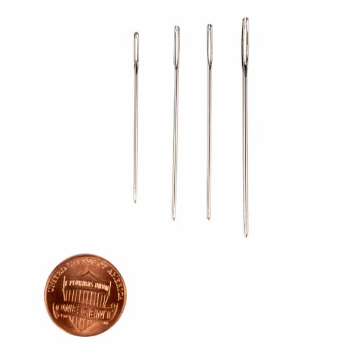 SINGER® Large SIlver Eye Craft Needle Perspective: left