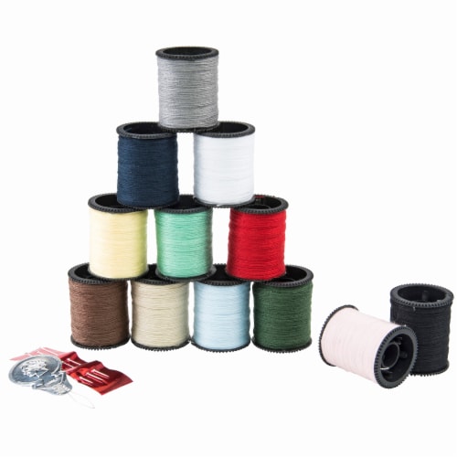 Singer Polyester Hand Sewing Thread Assorted Colors 12 Count (Pack of 6), 6  packs - Foods Co.