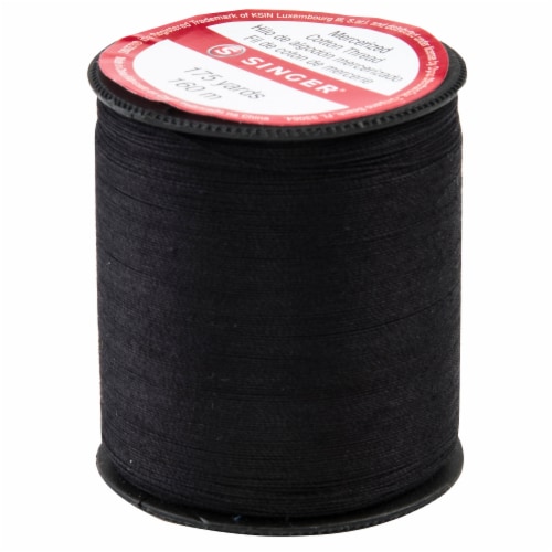 SINGER® Mercerized Cotton Thread - Black Perspective: left