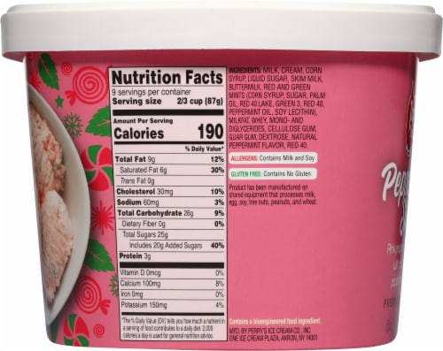 Perry's Ice Cream® Peppermint Stick Ice Cream Perspective: left