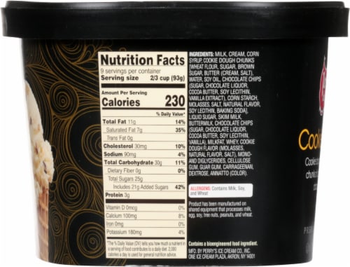Perry's Ice Cream® Cookie Dough Ice Cream Tub Perspective: left