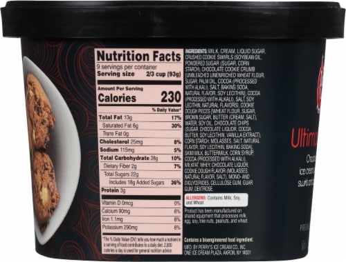 Perry's Ice Cream® Ultimate Cookie Ice Cream Tub Perspective: left