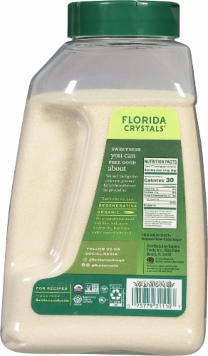 Florida Crystals Organic Raw Cane Sugar Perspective: left