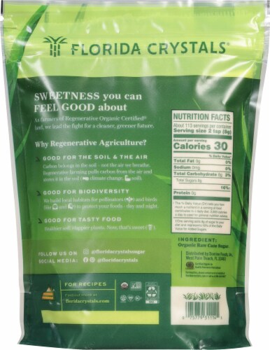 Florida Crystals Organic Raw Cane Sugar Perspective: left