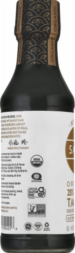 San-J Organic Reduced Sodium Tamari Soy Sauce Perspective: left