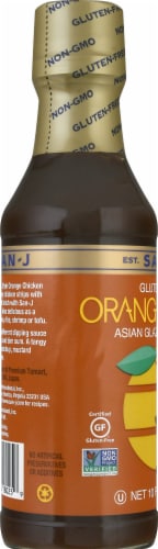 San-J Gluten Free Orange Asian Glaze & Stir-Fry Sauce Perspective: left