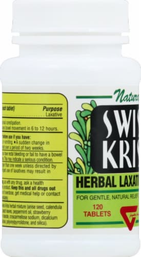 Swiss Kriss® Herbal Laxative Tabs Perspective: left