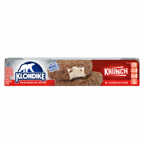 Klondike Krunch Frozen Dairy Dessert Bars Perspective: left