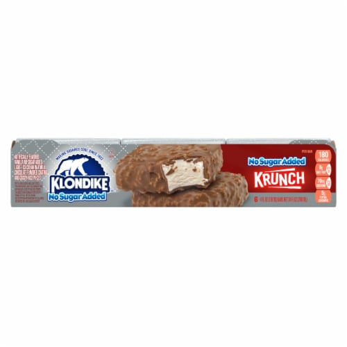 Klondike No Sugar Added Krunch Frozen Dairy Dessert Bars Perspective: left
