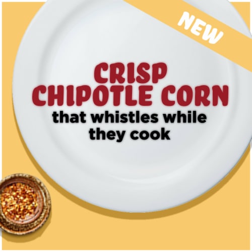 Bob Evans Farmhouse Favorites Sweet Corn with Mild Chipotle Butter Sauce Perspective: left