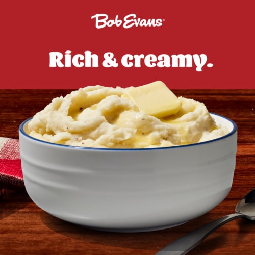 Bob Evans Sour Cream & Chives Mashed Potatoes Single Serve Perspective: left