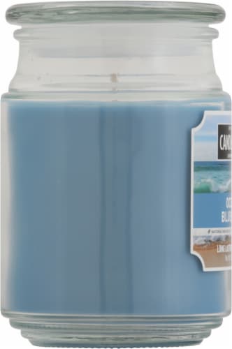 Candle-Lite™ Ocean Blue Mist Jar Candle Perspective: left