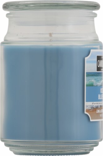 Candle-Lite™ Ocean Blue Mist Jar Candle Perspective: left