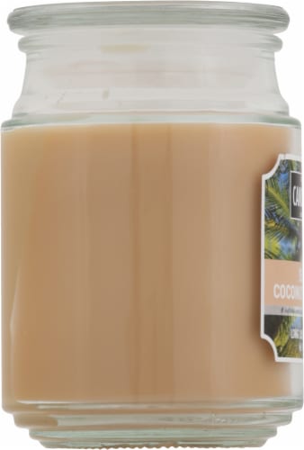 Candle-lite® Island Coconut Mahogany Jar Candle Perspective: left