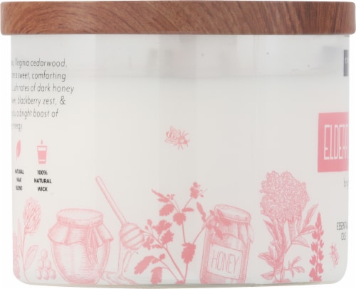 Essential Elements® Elderflower & Honey Jar Candle Perspective: left