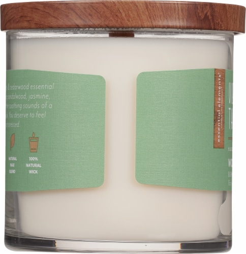 Candle-lite® Essential Elements® Wooden Wick Vibing & Thriving Jar Candle Perspective: left