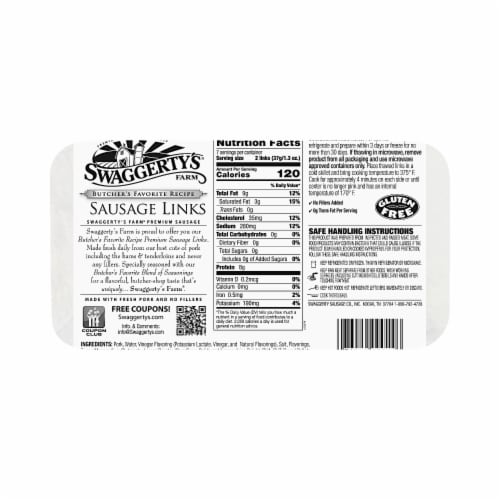 Swaggerty's Farm® 14 Premium Breakfast Sausage Links Perspective: left