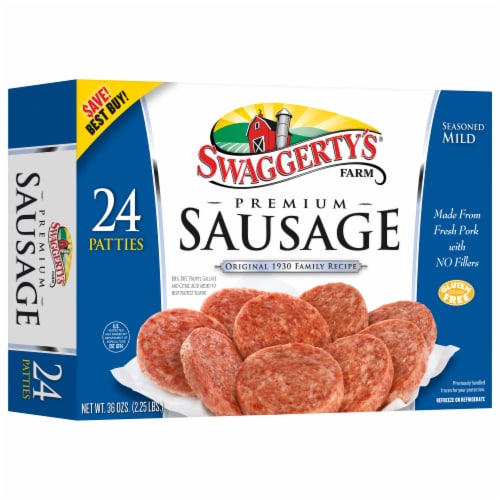 Swaggerty's Farm® 24 Premium Sausage Patties Perspective: left