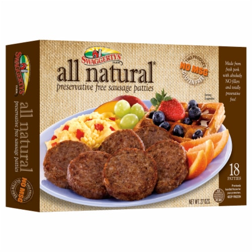 Swaggerty's Farm® 18 All Natural Sausage Patties Perspective: left