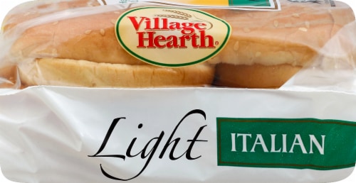 Village Hearth® Light Italian Hamburger Buns Perspective: left
