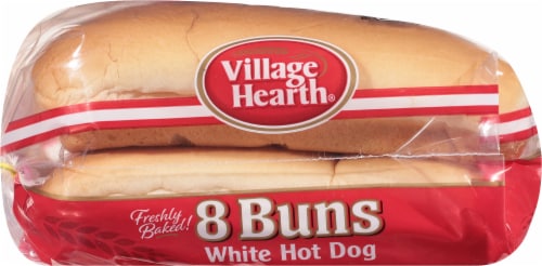 Village Hearth® Classic White Hot Dog Buns Perspective: left