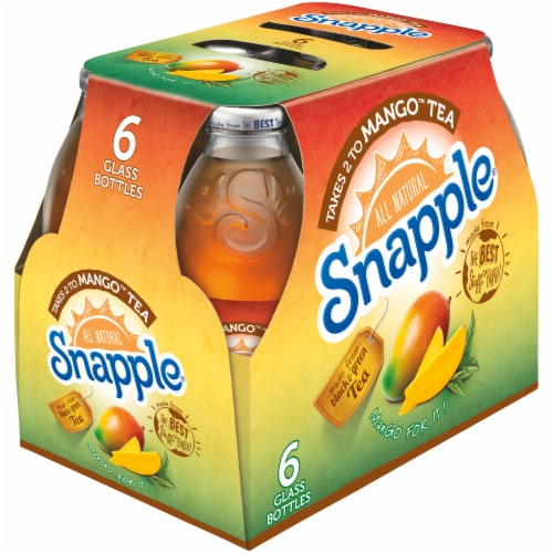 Snapple All Natural Takes 2 to Mango Tea Perspective: left
