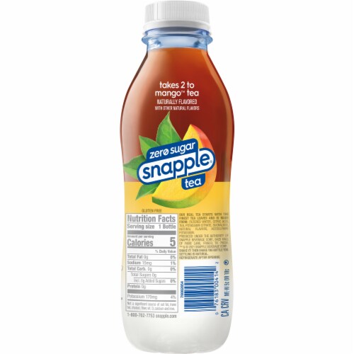 Snapple Zero Sugar Takes 2 to Mango Tea Perspective: left