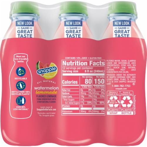 Snapple Watermelon Lemonade Perspective: left