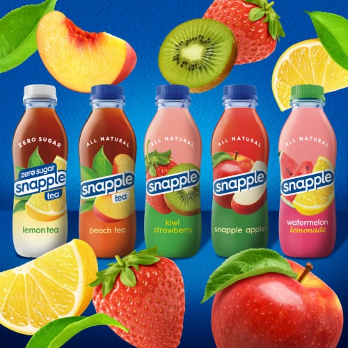Snapple® Zero Sugar Kiwi Strawberry Flavored Fruit Drink Perspective: left