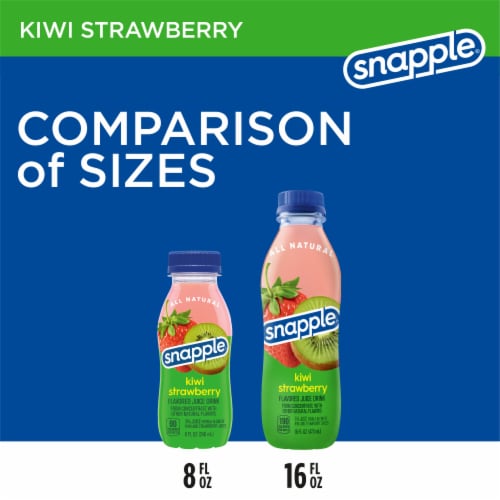 Snapple Strawberry Kiwi Juice Mini Bottles Perspective: left