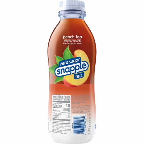 Snapple® Zero Sugar Peach Iced Tea Perspective: left