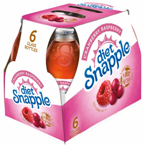 Snapple Diet Cranberry Raspberry Flavored Juice Drinks Perspective: left