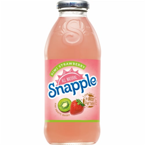 Snapple® Kiwi Strawberry Glass Bottles Perspective: left