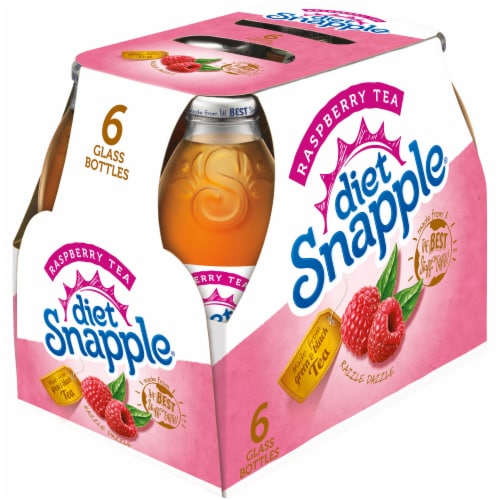 Diet Snapple Raspberry Tea Perspective: left