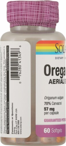 Solaray® Vital Extract Oregano Oil Carvacrol Dietary Supplement Perspective: left