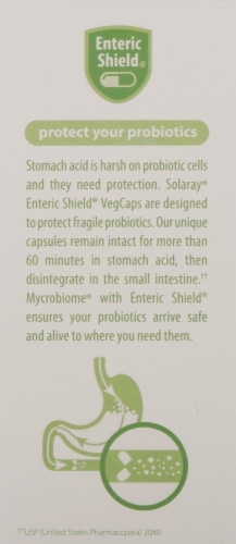 Solaray Mycrobiome Probiotic Weight Formula VegCaps Perspective: left
