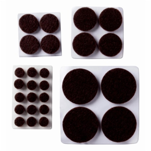 3M Scotch™ Round Felt Multi Pack Pads - Brown Perspective: left