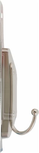 Command™ Satin Nickel Large Double Bath Hook Perspective: left