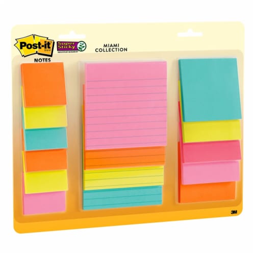 Post-it® Super Sticky Notes - 15 Pack - Assorted Perspective: left