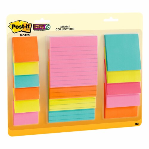 Post-it® Super Sticky Notes - 15 Pack - Assorted Perspective: left