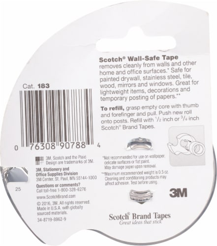 Scotch® Wall-Safe Tape - Clear, 3/4 in x 18 yd - Kroger