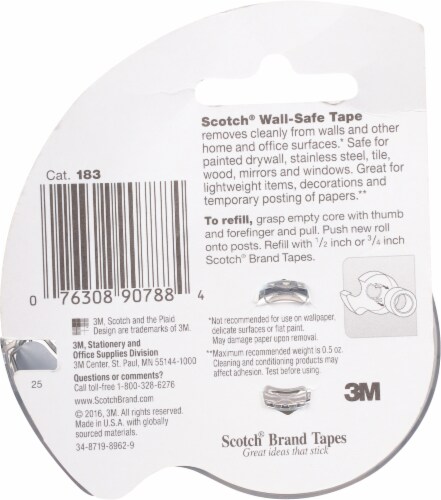 Scotch® Wall-Safe Tape - Clear, 3/4 in x 18 yd - Harris Teeter