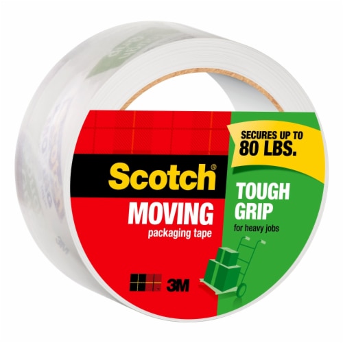 Scotch® Tough Grip Heavy Duty Moving Packaging Tape Perspective: left