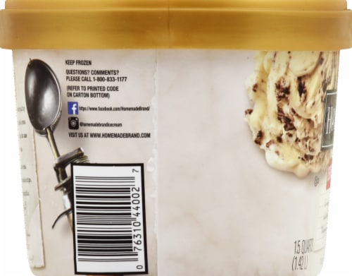 Homemade™ Brand Chocolate Chip Ice Cream Tub Perspective: left