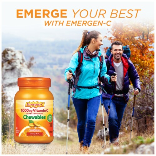 Emergen-C 1000mg Vitamin C Orange Blast Dietary Supplement Chewable Perspective: left