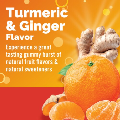 Emergen-C Adult Vitamin Turmeric and Ginger Immune Support Gummies Perspective: left