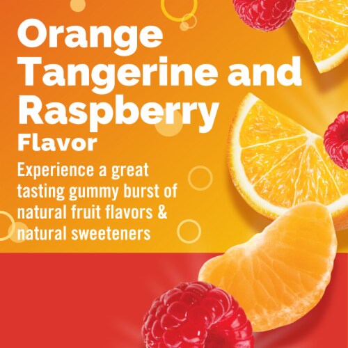Emergen-C Adult Vitamin Immune Support Gummies, Orange, Tangerine and Raspberry Perspective: left